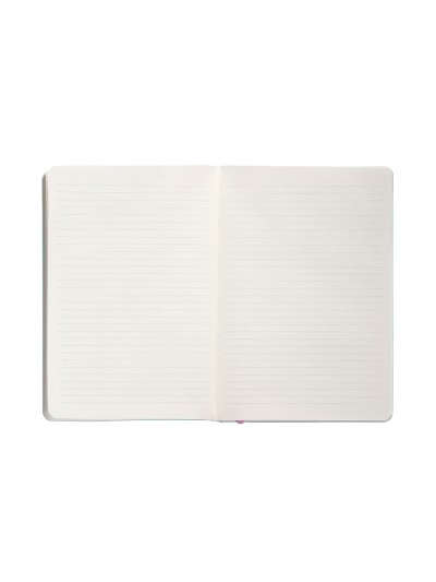 Cuaderno con gomilla antartik notes tapa blanda a5 hojas rayas rosa y turquesa 80 hojas 80 gr fsc
