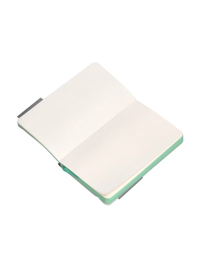 Cuaderno con gomilla antartik notes tapa blanda a6 hojas lisas gris y turquesa 100 hojas 80 gr fsc