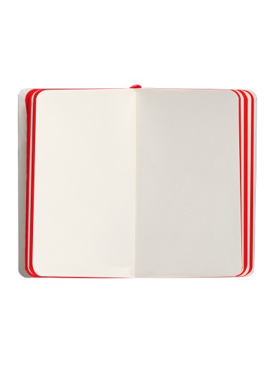 Cuaderno con gomilla antartik notes tapa blanda a6 hojas lisas negro y rojo 100 hojas 80 gr fsc
