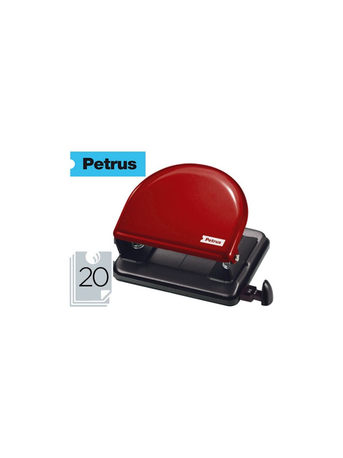 Taladrador petrus 52 rojo capacidad 20 hojas Taladrador petrus 52 rojo capacidad 20 hojas