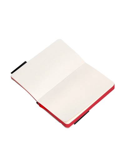 Cuaderno con gomilla antartik notes tapa blanda a6 hojas lisas negro y rojo 100 hojas 80 gr fsc