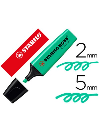 Rotulador stabilo boss fluorescente 70 turquesa