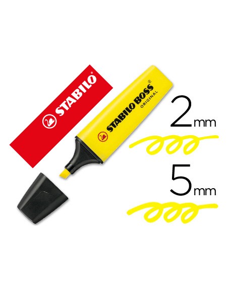 Rotulador stabilo boss fluorescente 70 amarillo