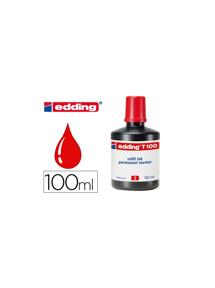 Tinta rotulador edding t-100 rojo bote 100 ml Tinta rotulador edding t-100 rojo bote 100 ml