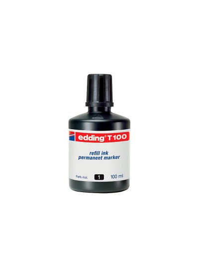 Tinta rotulador edding t-100 negro bote 100 ml