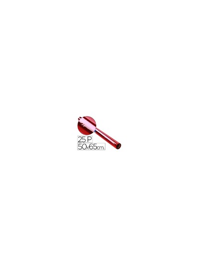 Papel celofan rollo trepado rojo 25 hojas de 50x65 cm