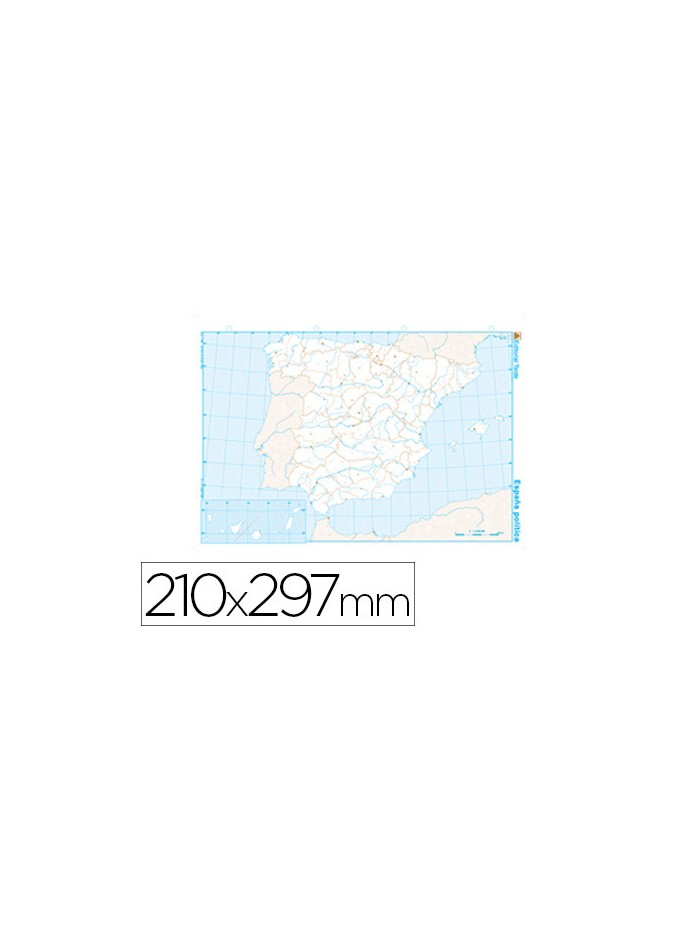 Mapa mudo b/n din a4 españa politico Mapa mudo b/n din a4 españa politico