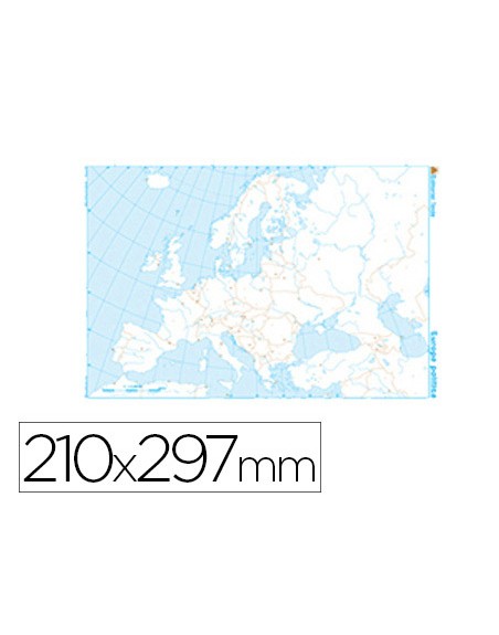 Mapa mudo b/n din a4 europa politico