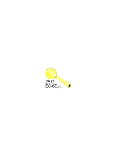 Papel charol amarillo rollo 25 hojas de 50x65 cm