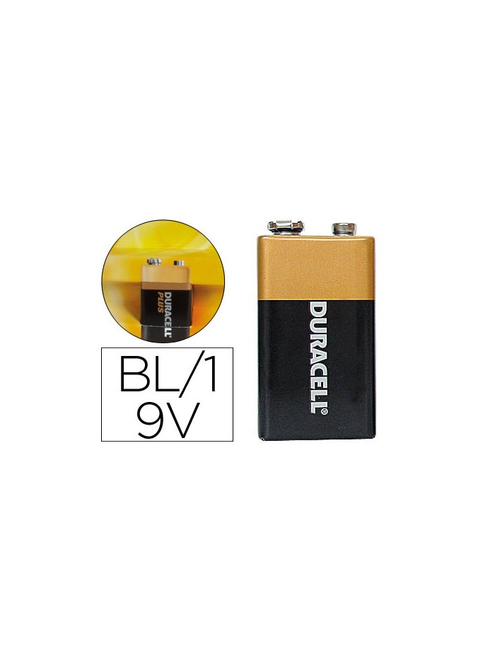 Pila duracell alcalina plus 9v blister con 1 unidad Pila duracell alcalina plus 9v blister con 1 unidad