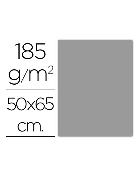 Cartulina guarro gris perla 50x65 cm 185 gr