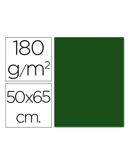 Cartulina guarro verde abeto 50x65 cm 180 gr