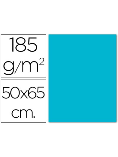Cartulina guarro azul turquesa 50x65 cm 185 gr