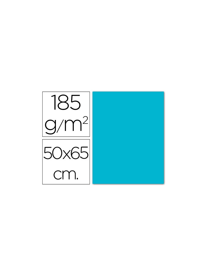 Cartulina guarro azul turquesa 50x65 cm 185 gr Cartulina guarro azul turquesa 50x65 cm 185 gr