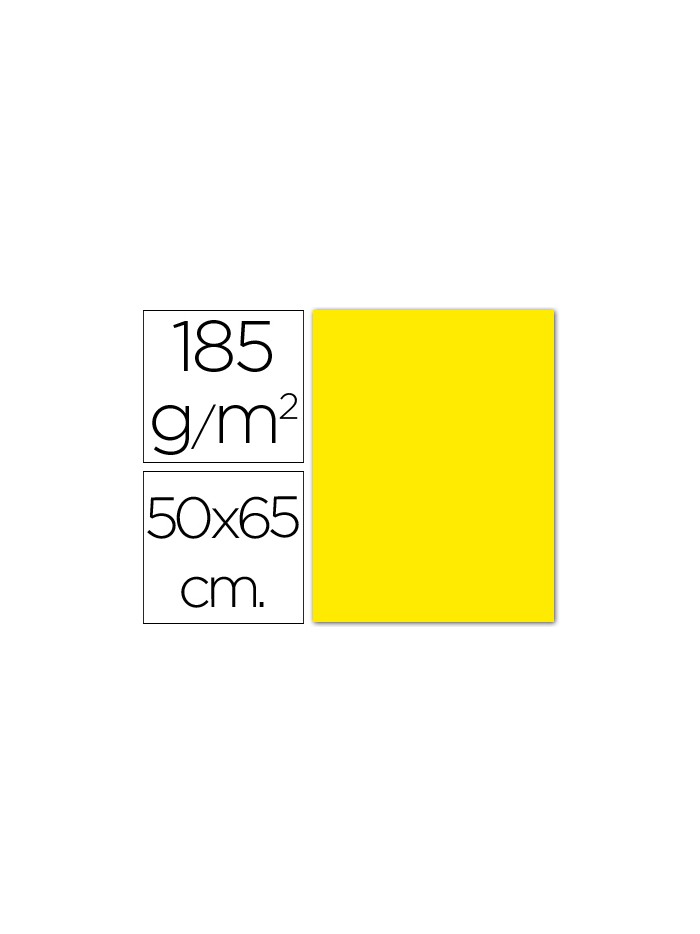 Cartulina guarro amarillo canario 50x65 cm 185 gr Cartulina guarro amarillo canario 50x65 cm 185 gr