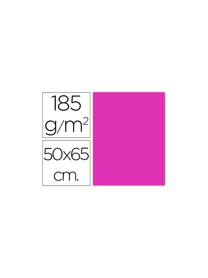 Cartulina guarro fucsia 50x65 cm 185 gr Cartulina guarro fucsia 50x65 cm 185 gr