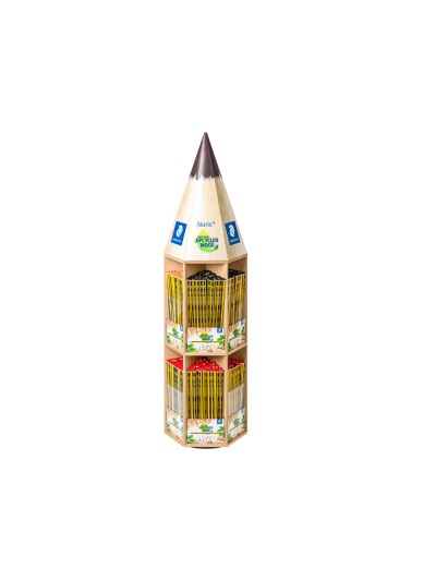 Lapices de grafito staedtler noris 120 expositor giratorio forma lapiz de 48 docenas graduaciones surtidas