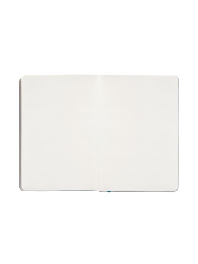 Cuaderno con gomilla antartik notes tapa blanda a5 hojas puntos azul claro 80 hojas 80 gr fsc