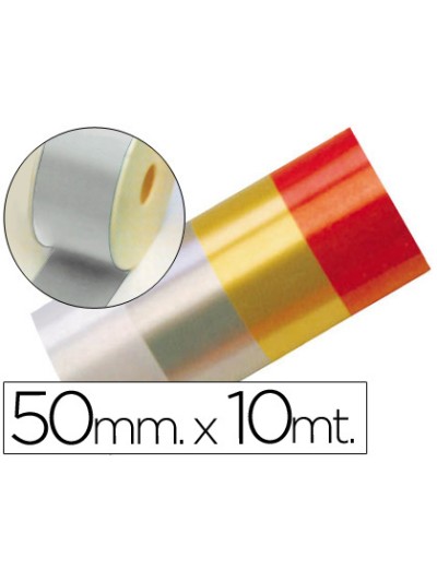 Cinta fantasia 10 mt x 50 mm plata