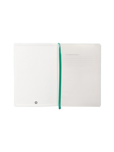 Cuaderno con gomilla antartik notes tapa blanda a5 hojas cuadricula turquesa 80 hojas 80 gr fsc