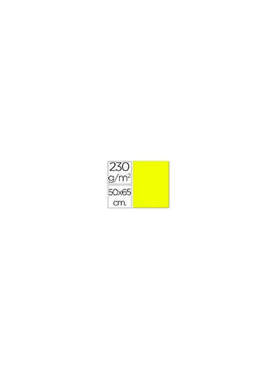 Cartulina fluorescente amarilla 50x65 cm 230 gr