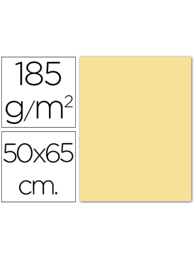 Cartulina guarro crema 50x65 cm 185 gr
