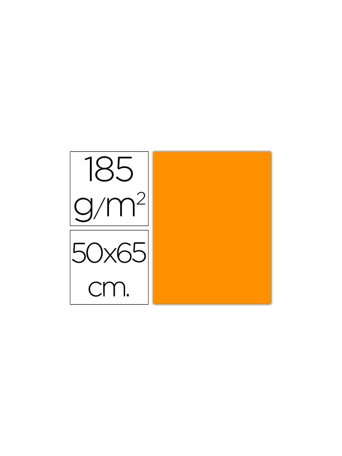 Cartulina guarro naranja 50x65 cm 185 gr Cartulina guarro naranja 50x65 cm 185 gr
