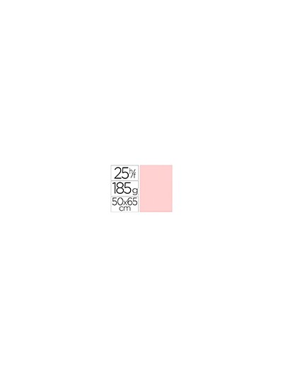 Cartulina guarro rosa 50x65 cm 185 gr
