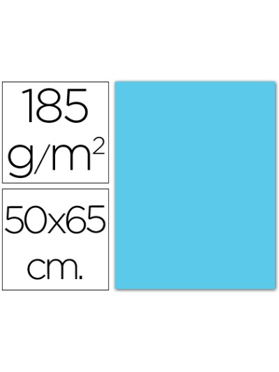 Cartulina guarro azul cielo 50x65 cm 185 gr