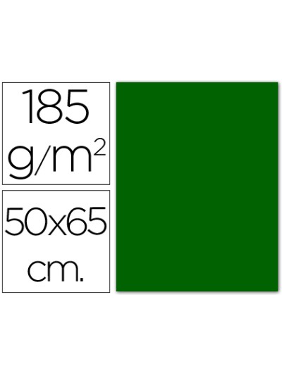 Cartulina guarro verde billar 50x65 cm 185 gr