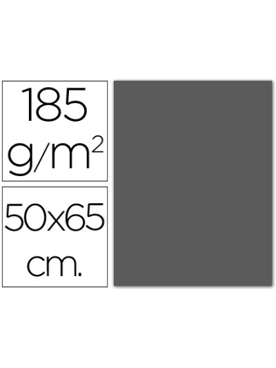Cartulina guarro gris plomo 50x65 cm 185 gr