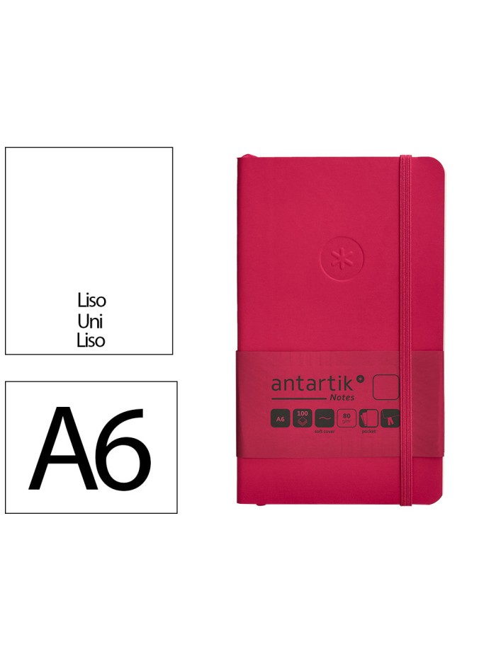 Cuaderno con gomilla antartik notes tapa blanda a6 hojas lisas burdeos 100 hojas 80 gr fsc Cuaderno con gomilla antartik notes tapa blanda a6 hojas lisas burdeos 100 hojas 80 gr fsc