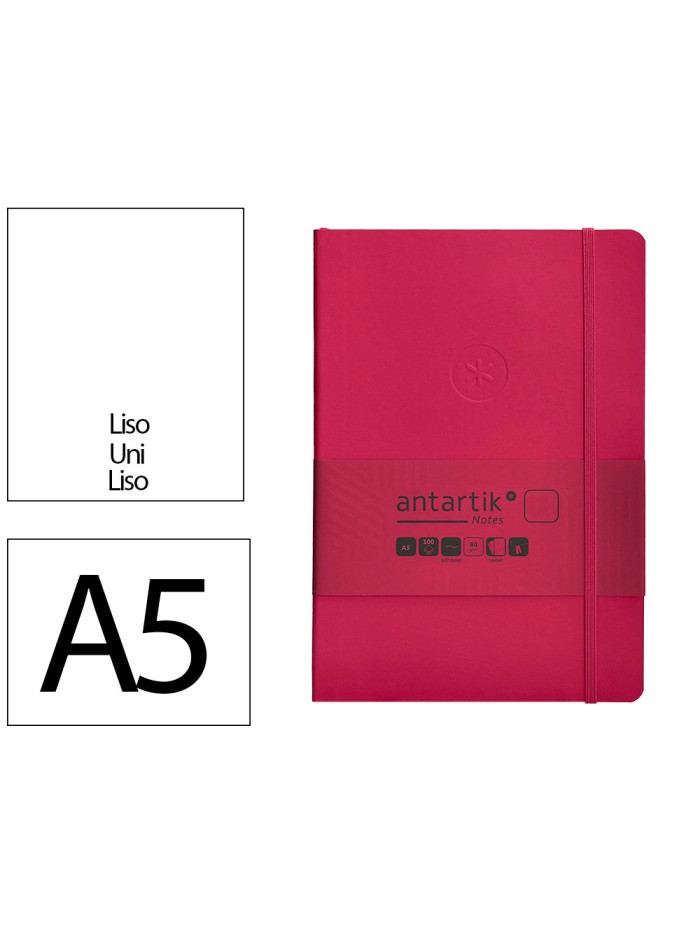 Cuaderno con gomilla antartik notes tapa blanda a5 hojas lisas burdeos 80 hojas 80 gr fsc Cuaderno con gomilla antartik notes tapa blanda a5 hojas lisas burdeos 80 hojas 80 gr fsc