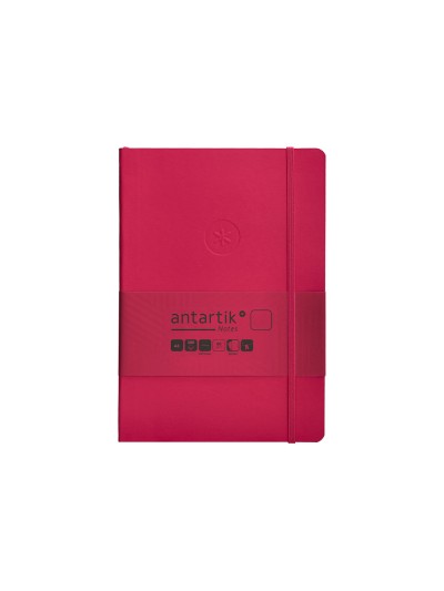 Cuaderno con gomilla antartik notes tapa blanda a5 hojas lisas burdeos 80 hojas 80 gr fsc