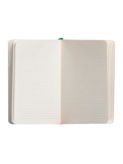 Cuaderno con gomilla antartik notes tapa blanda a6 rayas verde aguamarina 100 hojas 80 gr fsc