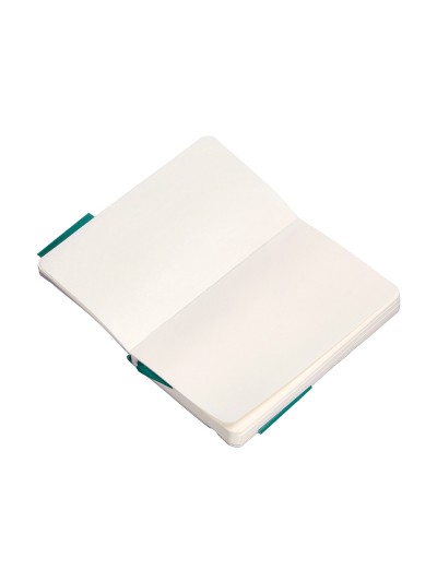 Cuaderno con gomilla antartik notes tapa blanda a6 hojas lisas verde aguamarina 100 hojas 80 gr fsc