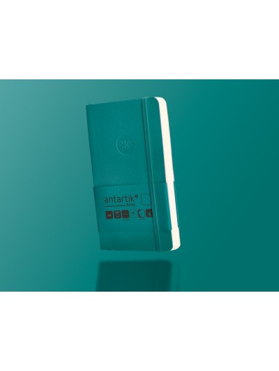 Cuaderno con gomilla antartik notes tapa blanda a6 hojas lisas verde aguamarina 100 hojas 80 gr fsc