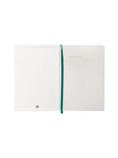 Cuaderno con gomilla antartik notes tapa blanda a5 hojas rayas verde aguamarina 80 hojas 80 gr fsc