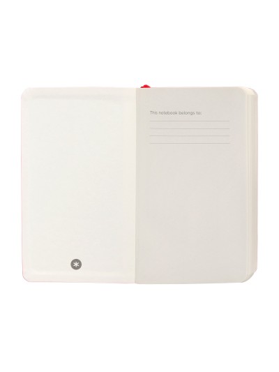 Cuaderno con gomilla antartik notes tapa blanda a6 hojas lisas rojo 100 hojas 80 gr fsc