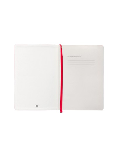 Cuaderno con gomilla antartik notes tapa blanda a5 hojas cuadricula rojo 80 hojas 80 gr fsc