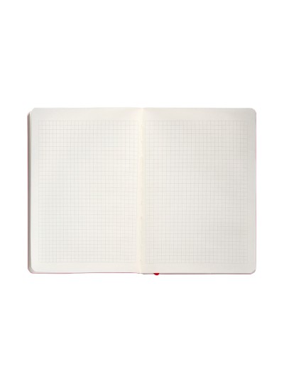 Cuaderno con gomilla antartik notes tapa blanda a5 hojas cuadricula rojo 80 hojas 80 gr fsc