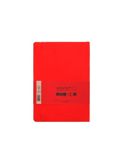 Cuaderno con gomilla antartik notes tapa blanda a5 hojas puntos rojo 80 hojas 80 gr fsc