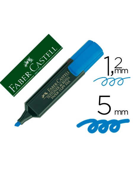 Rotulador faber fluorescente 48-51 azul