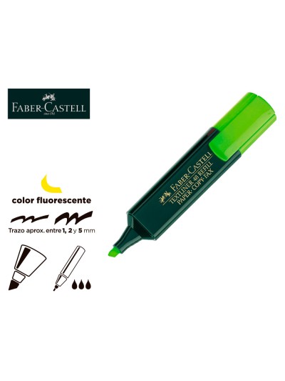 Rotulador faber fluorescente 48-63 verde