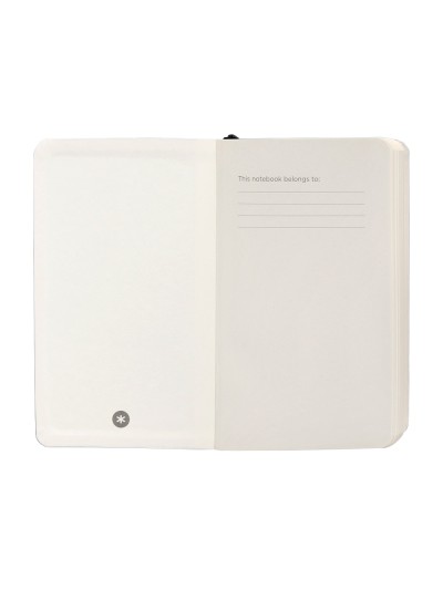 Cuaderno con gomilla antartik notes tapa blanda a6 rayas negro 100 hojas 80 gr fsc
