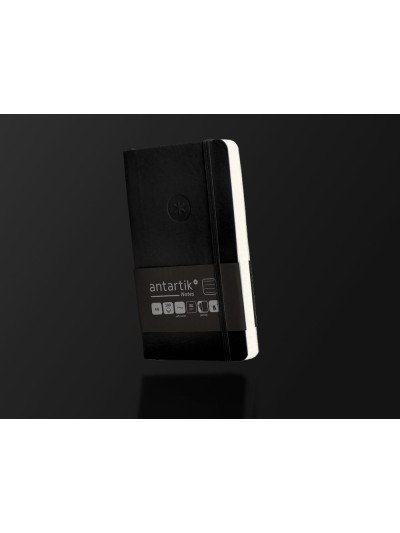 Cuaderno con gomilla antartik notes tapa blanda a6 rayas negro 100 hojas 80 gr fsc