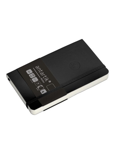 Cuaderno con gomilla antartik notes tapa blanda a6 hojas lisas negro 100 hojas 80 gr fsc