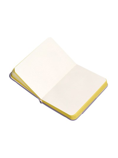 Cuaderno con gomilla antartik notes tapa dura a7 hojas lisas morado y amarillo 80 hojas 80 gr fsc