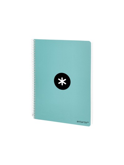 Cuaderno espiral antartik a4 micro tapa dura 80h 100 gr cuadro 5mm sin bandas 4 taladros color menta