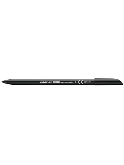 Rotulador edding punta fibra 1200 negro n.1 punta redonda 0.5 mm